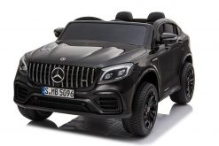 Elektro Kinderfahrzeug lizenziert Mercedes GLC AMG - mit Ledersitz, EVA Reifen und Lackiert - schwarz -1
