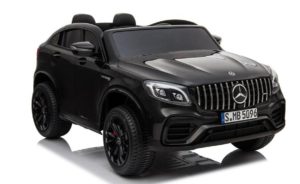 Elektro Kinderfahrzeug lizenziert Mercedes GLC AMG - mit Ledersitz, EVA Reifen und Lackiert - schwarz -5