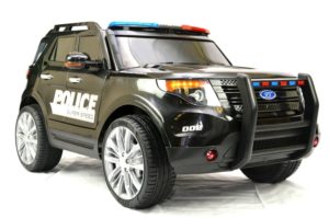 Elektro Kinderfahrzeug Kinderauto Polizei für Kinder ab 2 Jahre 12V mit Sirene lichter Megaphone Groß-6