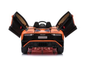 Kinderfahrzeug elektro von Lamborghini lizenziert - Aventador sv svj- mit Fernsteuerung, 12V, EVA und Ledersitz - orange- 3