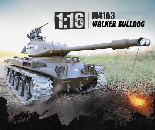 Ferngesteuerter Panzer mit Schuss U.S. M41 A3 WALKER BULLDOG Heng Long 1-16 -2,4Ghz V6.0 -PRO -1