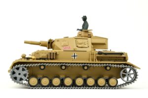 Ferngesteuerter Panzer "Kampfwagen IV Ausf.F-1" Heng Long 1:16 Sandfarbe mit Rauch,Sound und Schuss, Metallgetriebe -2,4Ghz -PRO-2