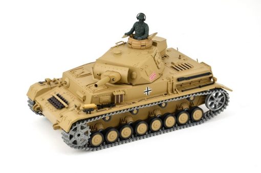 Ferngesteuerter Panzer "Kampfwagen IV Ausf.F-1" Heng Long 1:16 Sandfarbe mit Rauch,Sound und Schuss, Metallgetriebe -2,4Ghz -PRO-4