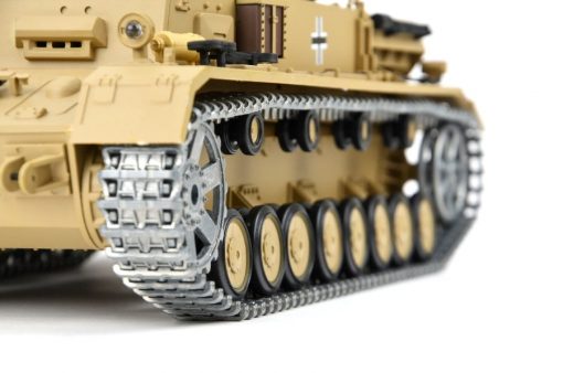 Ferngesteuerter Panzer "Kampfwagen IV Ausf.F-1" Heng Long 1:16 Sandfarbe mit Rauch,Sound und Schuss, Metallgetriebe -2,4Ghz -PRO-7