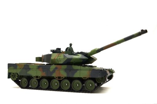 Ferngesteuerter Panzer mit Schuss "Deutscher Leopard 2A6" Heng Long 1:16 mit Rauch&Sound und Stahlgetriebe -2,4Ghz V6.0 -12
