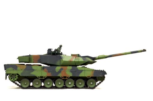 Ferngesteuerter Panzer mit Schuss "Deutscher Leopard 2A6" Heng Long 1:16 mit Rauch&Sound und Stahlgetriebe -2,4Ghz V6.0 -3