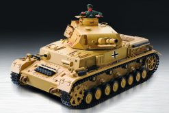 Ferngesteuerter Panzer "Kampfwagen IV Ausf.F-1" Heng Long 1:16 Sandfarbe mit Rauch,Sound und Schuss, Metallgetriebe -2,4Ghz -PRO-1